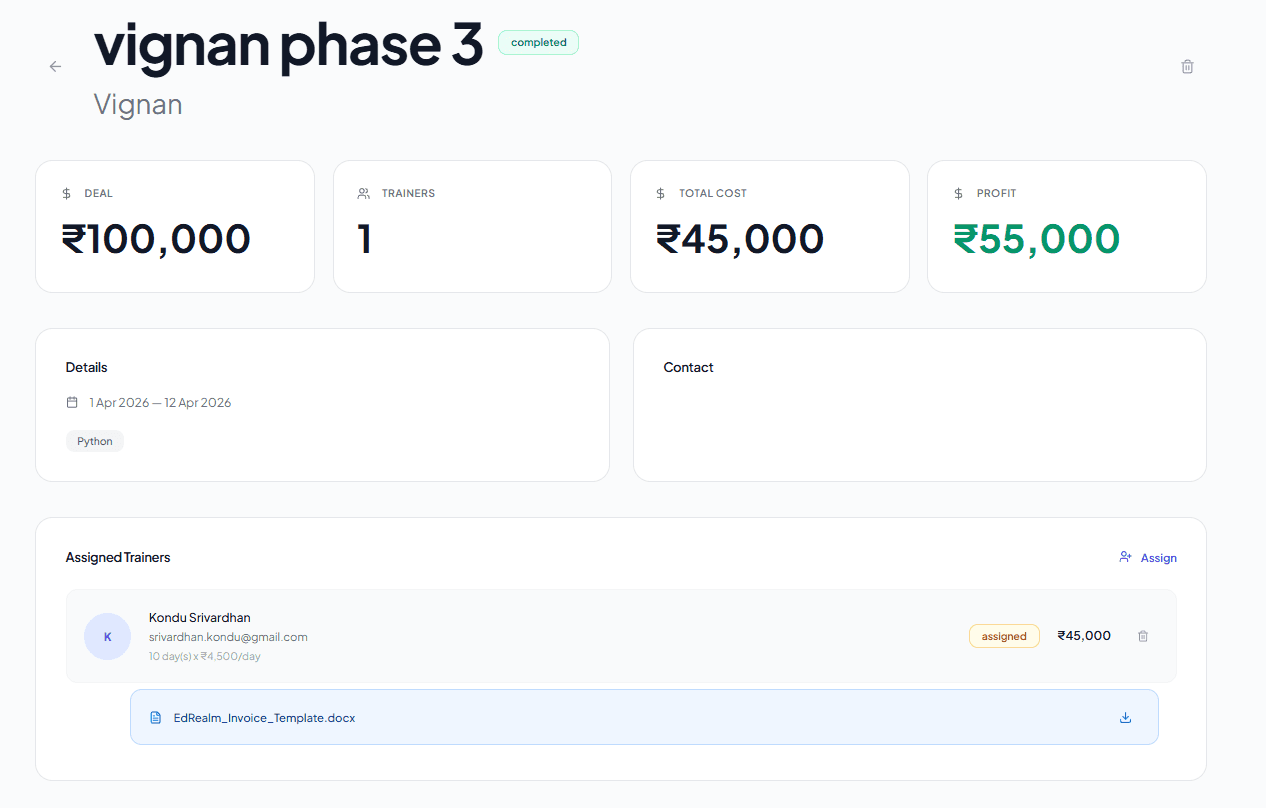 EDRLEAM Operations - Mobile-First Trainer Assignment Portal